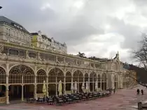 Die Hauptkolonnade in Marienbad oder auch Maxim Gorki Kolonnade am 21. Februar 2020, diese geh�rt zu den Symbolen von Marienbad.