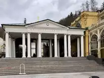 Eingangsbereich zum Quellenhaus im Marienbad am 22. Februar 2020