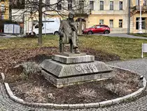 Goethe Figur in Marienbad – das Denkmal gesehen am 27. Februar 2020