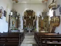 Alitzheim, barocker Innenraum der Pfarrkirche St. Martin (28.05.2017)