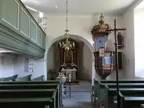 Br�nnau, barocker Innenraum der Evangelisch-lutherische Kirche (28.05.2017)