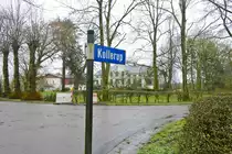 Christiansen-Hof, Alte Landstra�e 10, Kollerup (Kreis Schleswig-Flensburg). W�hrend des Zweiten Weltkrieges, vom September bis November 1944 diente Kollerup als Standort einer Kompanie. Im April 1945 waren auf dem Kolleruper Hof der Familie Christiansenhundert junge Rekruten, im Alter von 16 bis 17 Jahren untergebracht, die in der Estruper Schule auf ihren Einsatz vorbereitet wurden. Aufnahme: 18. M�rz 2020