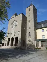 M�nsterschwarzach, Benediktiner Abteikirche, erbaut von 1935 bis 1938 nach den Pl�nen des Architekten Albert Bo�let (28.05.2017)