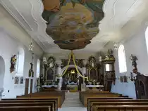 Tegernheim, barocker Innenraum der Pfarrkirche Maria Verk�ndigung (02.06.2017)