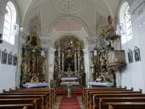 D�rfling, barocker Innenraum der Pfarrkirche St. �gidius (05.06.2017)
