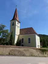 F�rnried, Simultankirche St. Willibald, Walmdachbau, erbaut von 1794 bis 1797 durch Franz Ignaz Himbsel (11.06.2017)