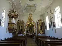 Traunfeld, kath. Pfarrkirche St. Willibald, erbaut bis 1670 (11.06.2017)