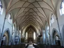 Gromb�hl, neugotischer Innenraum der kath. St. Josef Kirche (15.08.2017)