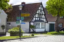 Fachwerkhaus an der Langen Stra�e in Arnis an der Schlei. Aufnahme: 11. Mai 2020.