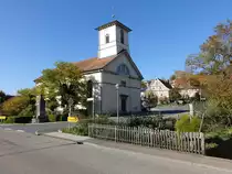 D�rrenzimmern, Ev. Pfarrkirche St. Kilian, erbaut 1831 (15.10.2017)