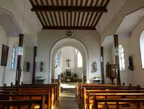 Eberstal, Innenraum der Pfarrkirche St. Rochus, erbaut bis 1920 (15.10.2017)