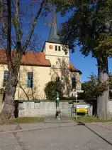 Marlach, kath. Pfarrkirche St. Georg, erbaut bis 1758 (15.10.2017)