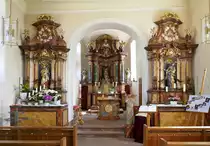 M�llen, Blick zum Altar in der Kirche St.Ulrich, Mai 2020