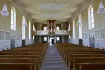 Durbach, Blick zur Orgelempore in der Kirche St.Heinrich, Juni 2020