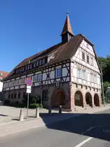 Nussdorf, Fachwerk Rathaus in der Martinstra�e (01.07.2018)