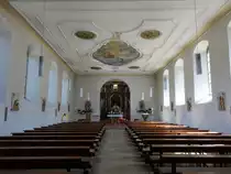 Burgwallbach, barocker Innenraum der kath. Pfarrkirche Hl. Dreifaltigkeit (08.07.2018)