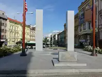 Pilsen, Befreiungsdenkmal der US-Armee am Americka Platz (26.06.2020)