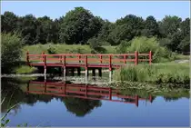 Westerwolde. Diese Br�cke f�hrt zu einem Ravelin der Festung Bourtange. 23.06.2020