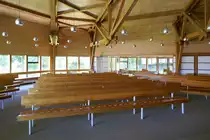 Dierburg, Blick vom Altar in den Kirchenraum der evangelischen Kirche, Juni 2020