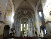 Pilsen, neuromanischer Innenraum der St. Johannes Nepomuk Kirche (26.06.2020)