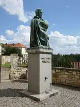 Litomerice / Leitmeritz, Karel Macha Denkmal in der Jesuitenstra�e (27.06.2020)
