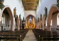 Zell-Weierbach, Blick zum Altar in der Weingartenkirche, Juni 2020