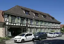 Kork, die Alte Landschreiberei, �ltestes Amtsgeb�ude der Stadt, beherbergt heute das Cafe der Diakonie, Mai 2020