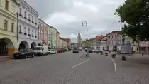 Litomysl / Leitomischl, historische Geb�ude am Hauptplatz Smetanovo Namesti (29.06.2020)