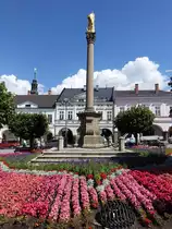 Usti nad Orlici / Wildenschwert, Mariens�ule am Hauptplatz Mirove Namesti (30.06.2020)