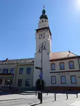 Boskovice / Boskowitz, Rathaus am Masarykovo Namesti, erbaut im 17. Jahrhundert (01.08.2020)