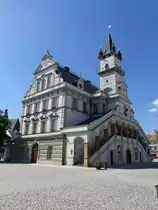 Unicov / Mahrisch Neustadt, Rathaus, erbaut im 15. Jahrhundert (01.08.2020)