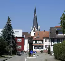 Legelshurst, Blick von der Urloffer Stra�e am Ortseingang auf den Ort, Aug.2020