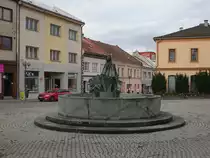 Bystrice pod Hostynem / Bistritz am Hostein, Brunnen am Masarykovo Namesti (03.08.2020)