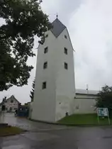Drahanovice / Drahanowitz, Cerna Vez oder schwarzer Turm, viergeschossige eckige Turm von 28 m H�he, erbaut ab 1567 (03.08.2020)