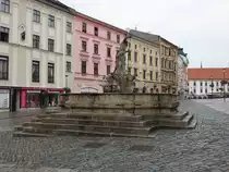 Olomouc / �lm�tz, Neptunbrunnen von Michael Mandik, erbaut 1683 am Niederring Dolni Namesti (03.08.2020)
