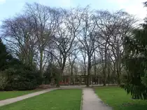 Hamburg am 7.3.2020: Pinguinbrunnen (die Pinguine sind noch in der �berwinterungskiste)  im Stadtpark im Winterschlaf  /