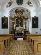 Veseli nad Moravou / Wessely an der March, barocker Hochaltar in der St. Bartholom�us Kirche (04.08.2020)