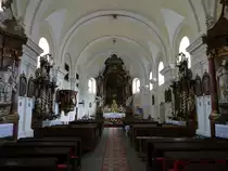Straznice / Stra�nitz, barocker Innenraum der St. Martin Kirche (04.08.2020)
