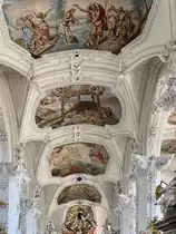 Deckenbilder in der Stiftskirche St. Marien in Neuzelle am 10. September 2020.