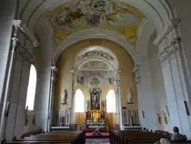 Ruzomberok / Rosenberg, Innenraum der Klosterkirche Hl. Kreuz, erbaut ab 1806 (06.08.2020)