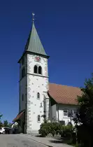 Altglash�tten, die katholische Pfarrkirche St.Wendelin von 1765, Aug.2020