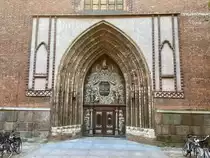 Eingangst�r zur St.-Nikolai-Kirche in Stralsund  am 21. September 2020 in Stralsund.