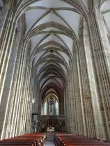 Mei�en, Mittelschiff des gotischen Dom St. Johannes (02.10.2020)