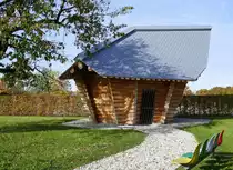 Weil am Rhein, das Blockhaus von Thomas Sch�tte steht seit 2018 auf dem Vitra-Campus, Okt.2020