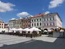Tarnow, historische B�rgerh�user am Rynek Platz (03.09.2020)