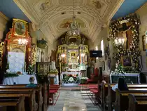Gosprzydowa, barocke Alt�re in der Holzkirche St. Ursula (03.09.2020)