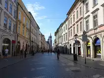 Krakau, Ausblick Richtung Marienkirche in die Florianska Stra�e (04.09.2020)