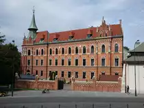Krakau, h�heres geistliches Seminar Wyższe Seminarium Duchowne in der Podzamcze Stra�e, neugotisch erbaut von 1899 bis 1901 durch den Architekten Gabriel Niewiadomski (04.09.2020)