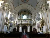 Bielsko-Biala, Orgelempore in der Pfarrkirche der G�ttlichen Vorsehung (05.09.2020)