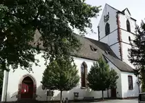 Schopfheim, die Alte Stadtkirche St.Michael, mit Wandmalerein aus dem 13.Jahrhundert, Juli 2020